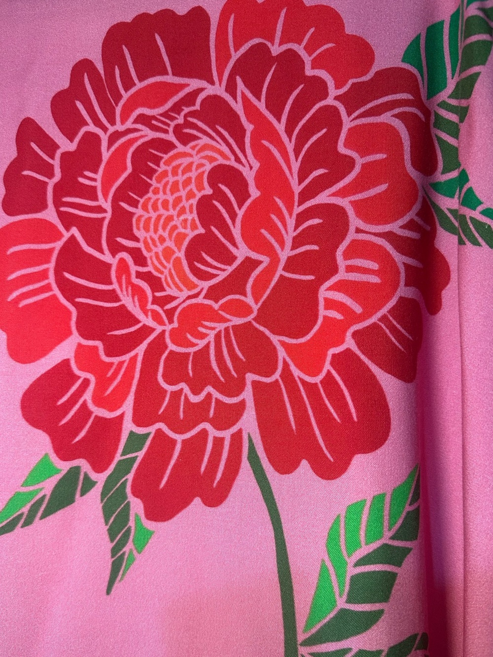 Farm Rio x Anthropologie Rose Motif Pink Maxi Skirt Floral Size M - Picture 9 of 12
